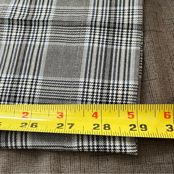 Nordstrom Straight Wide Leg Plaid Pants Slacks-Womens 4-Gray & Black-Office-Work - Picture 9 of 9